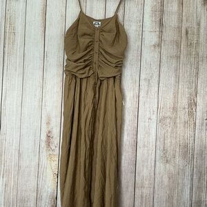 Elegant Brown Maxi Dress
